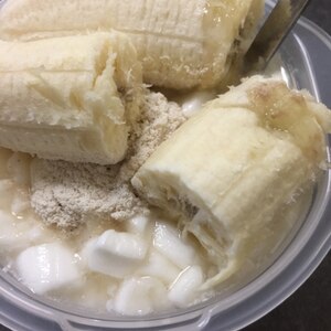 ハト麦トッピング★バナナマシュマロヨーグルト